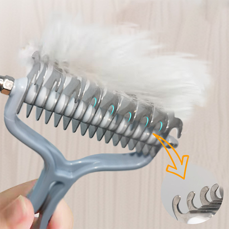 2-in-1 Pet Dematting & Deshedding Comb