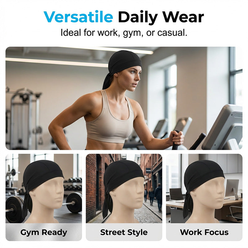 Paisley Cooling Headscarf Cap Set, Motorcycle Pirate Head Wrap Safety Helmet Liner, Elastic Fit Hand Washable Multifunctional Outdoor Headwear for Athletes & Outdoor Enthusiasts