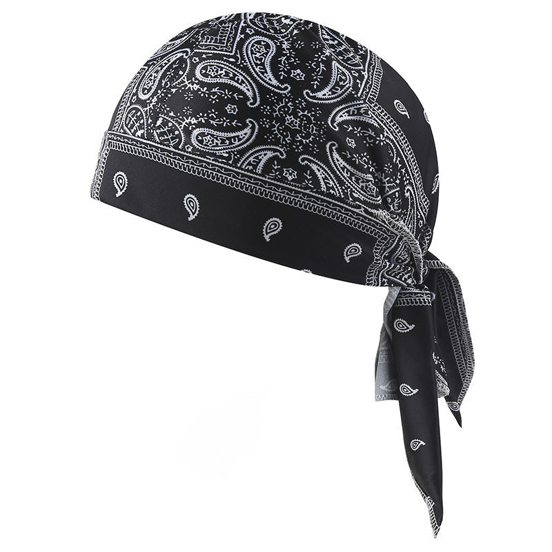 Paisley Cooling Headscarf Cap Set, Motorcycle Pirate Head Wrap Safety Helmet Liner, Elastic Fit Hand Washable Multifunctional Outdoor Headwear for Athletes & Outdoor Enthusiasts