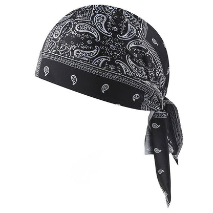 Paisley Cooling Headscarf Cap Set, Motorcycle Pirate Head Wrap Safety Helmet Liner, Elastic Fit Hand Washable Multifunctional Outdoor Headwear for Athletes & Outdoor Enthusiasts