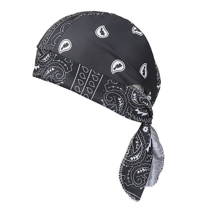 Paisley Cooling Headscarf Cap Set, Motorcycle Pirate Head Wrap Safety Helmet Liner, Elastic Fit Hand Washable Multifunctional Outdoor Headwear for Athletes & Outdoor Enthusiasts