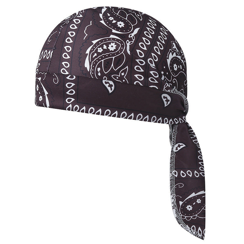 Paisley Cooling Headscarf Cap Set, Motorcycle Pirate Head Wrap Safety Helmet Liner, Elastic Fit Hand Washable Multifunctional Outdoor Headwear for Athletes & Outdoor Enthusiasts