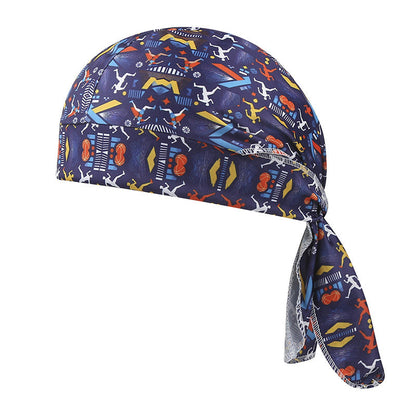 Paisley Cooling Headscarf Cap Set, Motorcycle Pirate Head Wrap Safety Helmet Liner, Elastic Fit Hand Washable Multifunctional Outdoor Headwear for Athletes & Outdoor Enthusiasts