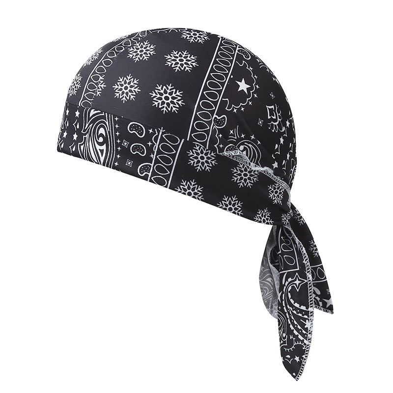 Paisley Cooling Headscarf Cap Set, Motorcycle Pirate Head Wrap Safety Helmet Liner, Elastic Fit Hand Washable Multifunctional Outdoor Headwear for Athletes & Outdoor Enthusiasts