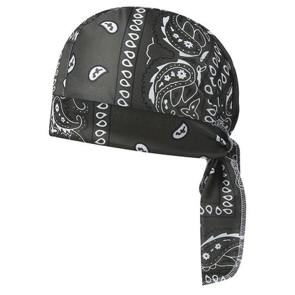 Paisley Cooling Headscarf Cap Set, Motorcycle Pirate Head Wrap Safety Helmet Liner, Elastic Fit Hand Washable Multifunctional Outdoor Headwear for Athletes & Outdoor Enthusiasts