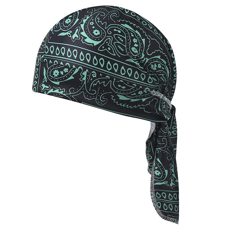 Paisley Cooling Headscarf Cap Set, Motorcycle Pirate Head Wrap Safety Helmet Liner, Elastic Fit Hand Washable Multifunctional Outdoor Headwear for Athletes & Outdoor Enthusiasts