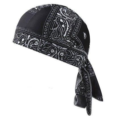 Paisley Cooling Headscarf Cap Set, Motorcycle Pirate Head Wrap Safety Helmet Liner, Elastic Fit Hand Washable Multifunctional Outdoor Headwear for Athletes & Outdoor Enthusiasts