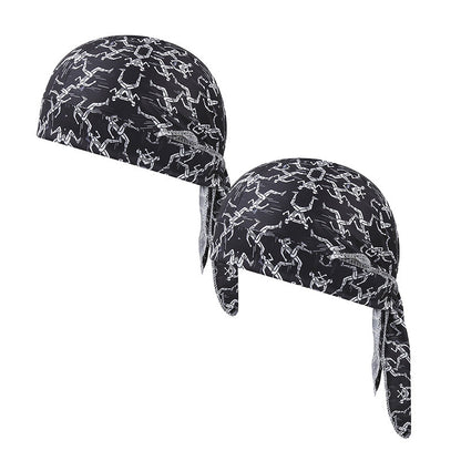 Paisley Cooling Headscarf Cap Set, Motorcycle Pirate Head Wrap Safety Helmet Liner, Elastic Fit Hand Washable Multifunctional Outdoor Headwear for Athletes & Outdoor Enthusiasts