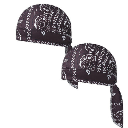 Paisley Cooling Headscarf Cap Set, Motorcycle Pirate Head Wrap Safety Helmet Liner, Elastic Fit Hand Washable Multifunctional Outdoor Headwear for Athletes & Outdoor Enthusiasts