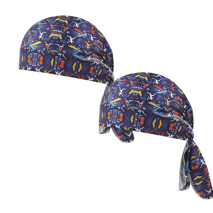 Paisley Cooling Headscarf Cap Set, Motorcycle Pirate Head Wrap Safety Helmet Liner, Elastic Fit Hand Washable Multifunctional Outdoor Headwear for Athletes & Outdoor Enthusiasts