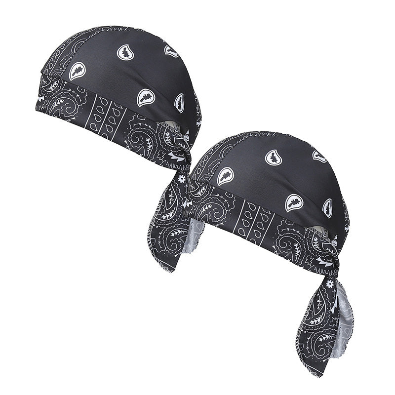 Paisley Cooling Headscarf Cap Set, Motorcycle Pirate Head Wrap Safety Helmet Liner, Elastic Fit Hand Washable Multifunctional Outdoor Headwear for Athletes & Outdoor Enthusiasts
