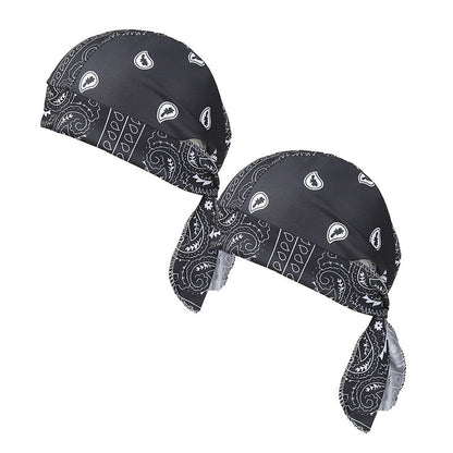 Paisley Cooling Headscarf Cap Set, Motorcycle Pirate Head Wrap Safety Helmet Liner, Elastic Fit Hand Washable Multifunctional Outdoor Headwear for Athletes & Outdoor Enthusiasts