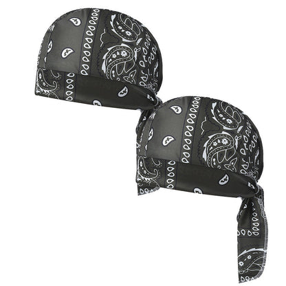 Paisley Cooling Headscarf Cap Set, Motorcycle Pirate Head Wrap Safety Helmet Liner, Elastic Fit Hand Washable Multifunctional Outdoor Headwear for Athletes & Outdoor Enthusiasts