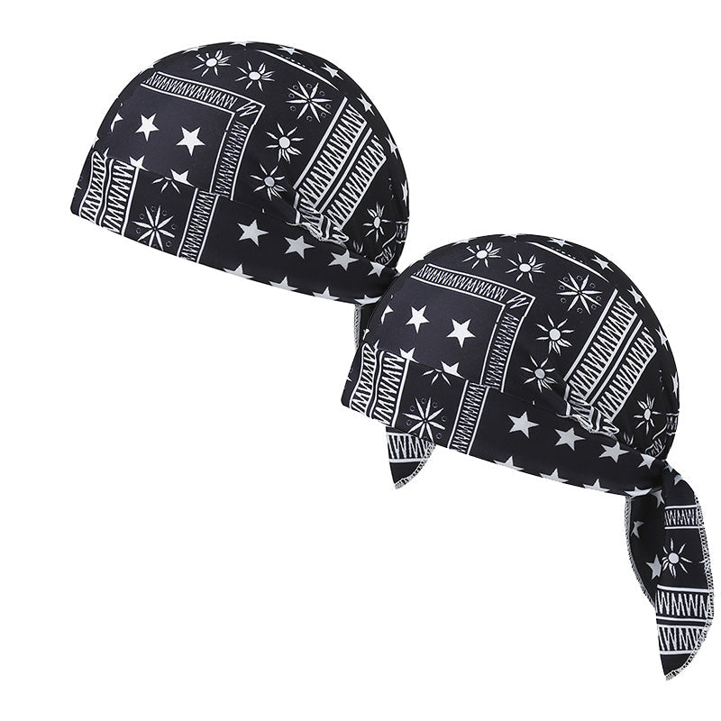 Paisley Cooling Headscarf Cap Set, Motorcycle Pirate Head Wrap Safety Helmet Liner, Elastic Fit Hand Washable Multifunctional Outdoor Headwear for Athletes & Outdoor Enthusiasts
