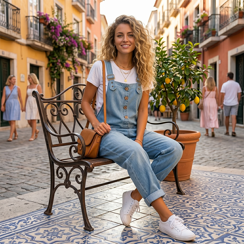 Trending Now👖 Baggy Denim Overalls with Adjustable Straps – Relaxed Fit & Deep Pockets for Everyday Comfort
