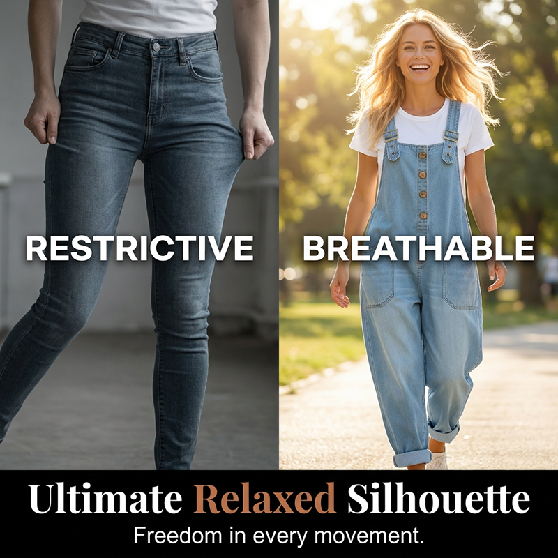 Trending Now👖 Baggy Denim Overalls with Adjustable Straps – Relaxed Fit & Deep Pockets for Everyday Comfort