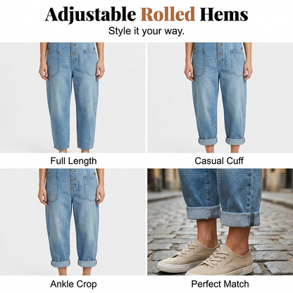 Trending Now👖 Baggy Denim Overalls with Adjustable Straps – Relaxed Fit & Deep Pockets for Everyday Comfort
