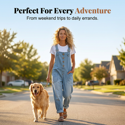 Trending Now👖 Baggy Denim Overalls with Adjustable Straps – Relaxed Fit & Deep Pockets for Everyday Comfort