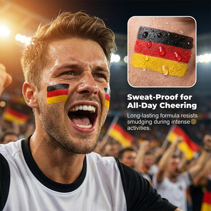 🔥 BUY 1 GET 1 FREE! National Flag Face Paint Stick ⚽ Waterproof Sports Fan Makeup for Game Day