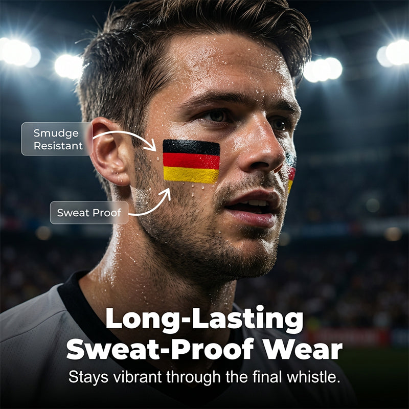 🔥 BUY 1 GET 1 FREE! National Flag Face Paint Stick ⚽ Waterproof Sports Fan Makeup for Game Day