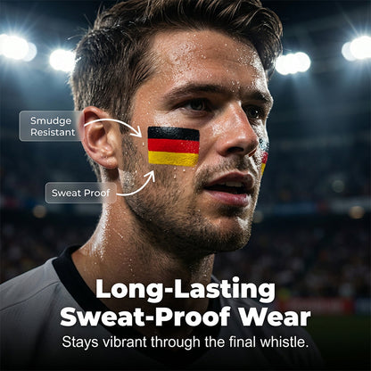 🔥 BUY 1 GET 1 FREE! National Flag Face Paint Stick ⚽ Waterproof Sports Fan Makeup for Game Day