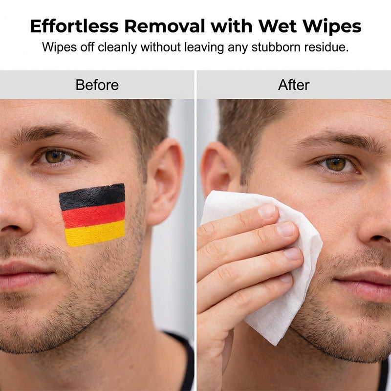 🔥 BUY 1 GET 1 FREE! National Flag Face Paint Stick ⚽ Waterproof Sports Fan Makeup for Game Day