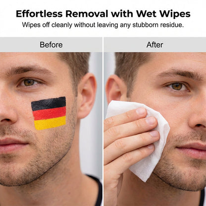 🔥 BUY 1 GET 1 FREE! National Flag Face Paint Stick ⚽ Waterproof Sports Fan Makeup for Game Day
