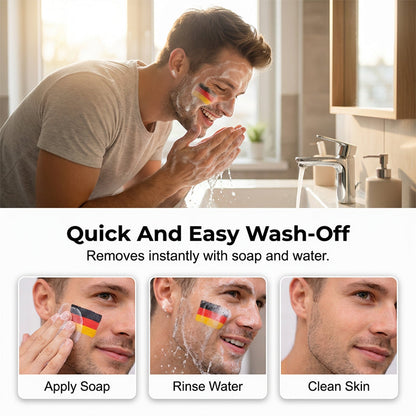 🔥 BUY 1 GET 1 FREE! National Flag Face Paint Stick ⚽ Waterproof Sports Fan Makeup for Game Day