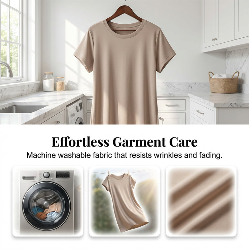 💐Women's T-Shirt Dress – Soft, Pockets, Effortless Midi