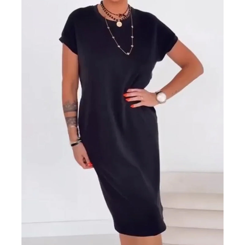 💐Women's T-Shirt Dress – Soft, Pockets, Effortless Midi