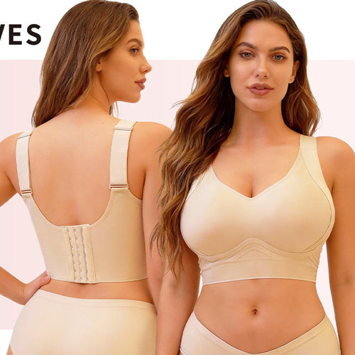 🔥 60% OFF TODAY! 💖 Soft Intention Plus Size Jelly Bra ✨ Back Fat Smoothing, Seamless Push-Up Comfort