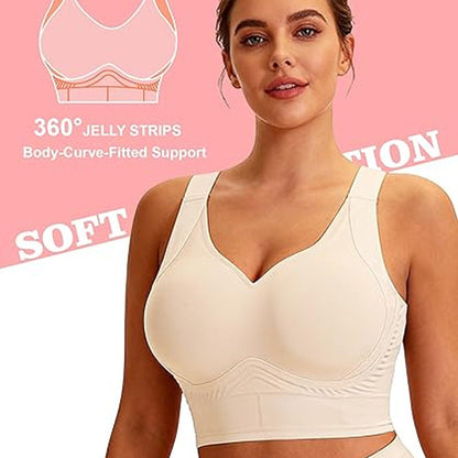 🔥 60% OFF TODAY! 💖 Soft Intention Plus Size Jelly Bra ✨ Back Fat Smoothing, Seamless Push-Up Comfort
