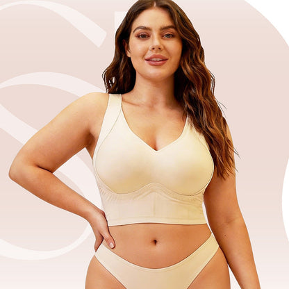 🔥 60% OFF TODAY! 💖 Soft Intention Plus Size Jelly Bra ✨ Back Fat Smoothing, Seamless Push-Up Comfort