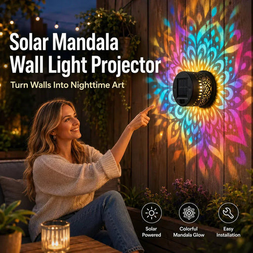 💐 50% OFF! Solar Mandala Light – Bohemian Garden Decor, Enchanting Pattern Projection 🌸🌀 【Limited Time】