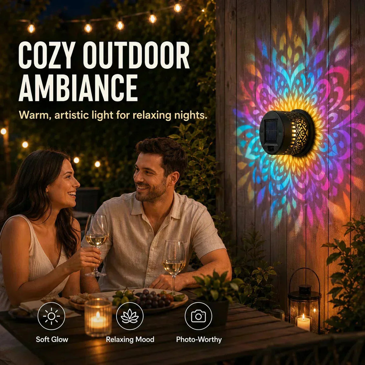 💐 50% OFF! Solar Mandala Light – Bohemian Garden Decor, Enchanting Pattern Projection 🌸🌀 【Limited Time】