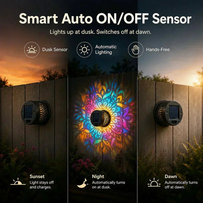 💐 50% OFF! Solar Mandala Light – Bohemian Garden Decor, Enchanting Pattern Projection 🌸🌀 【Limited Time】