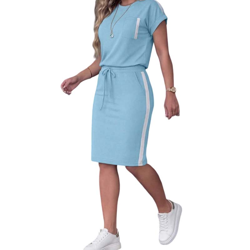 🌸 50% OFF NOW! 👖 Women's T-Shirt & Drawstring Skirt Set ✨ Easy Elegance for Everyday Wear