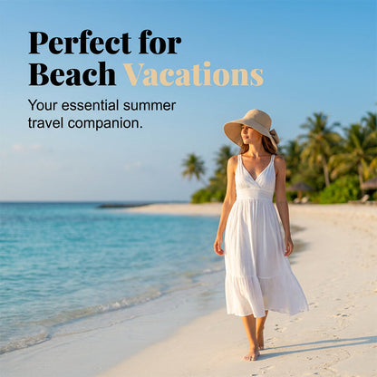 🔥 LIMITED TIME 50% OFF! 👒 Women's Bowknot Wide Brim Sun Hat ☀️ UV Protection Summer Beach Hat 🌴