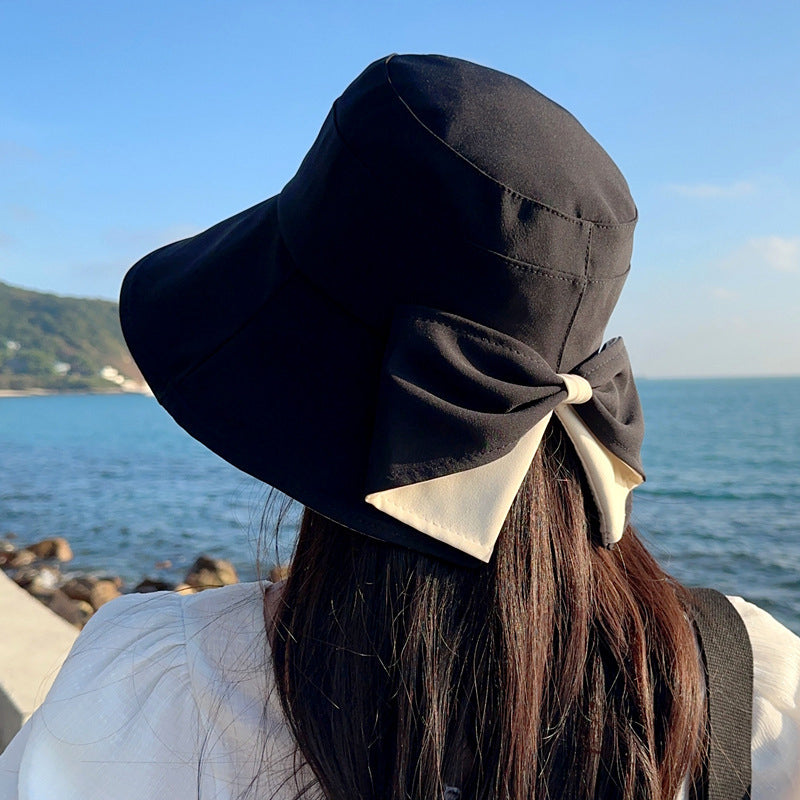 🔥 LIMITED TIME 50% OFF! 👒 Women's Bowknot Wide Brim Sun Hat ☀️ UV Protection Summer Beach Hat 🌴