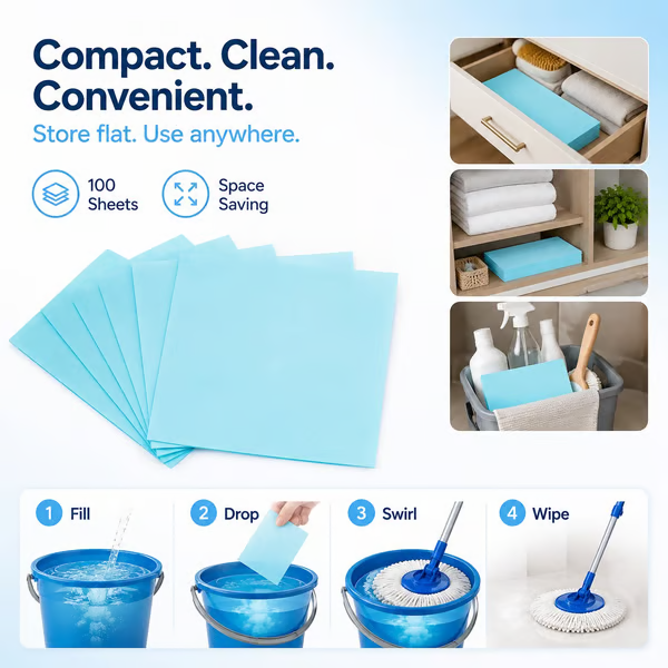 🔥 50% OFF Today! 🧼 Multi-Surface Deep Cleaning Sheets (100 PCS) ✨ Powerful Stain Removal for Kitchen, Bathroom & More