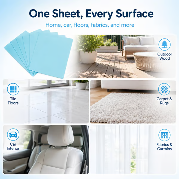 🔥 50% OFF Today! 🧼 Multi-Surface Deep Cleaning Sheets (100 PCS) ✨ Powerful Stain Removal for Kitchen, Bathroom & More