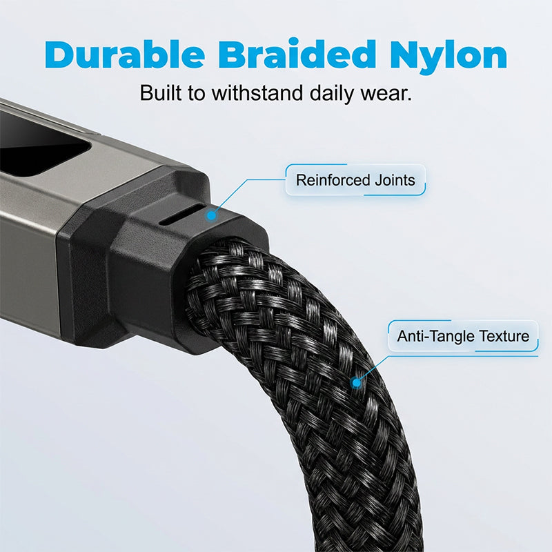 🚨 The Only Charging Cable You’ll Ever Need! 🔋4-in-1 Digital Display Keychain Charging Cable ⚡ Fast Charging, Portable & Multi-Device Compatible