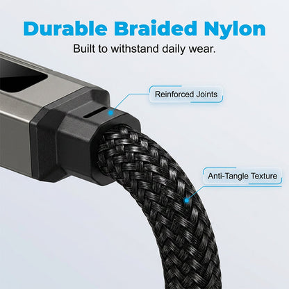 🚨 The Only Charging Cable You’ll Ever Need! 🔋4-in-1 Digital Display Keychain Charging Cable ⚡ Fast Charging, Portable & Multi-Device Compatible
