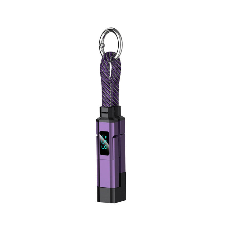 🚨 The Only Charging Cable You’ll Ever Need! 🔋4-in-1 Digital Display Keychain Charging Cable ⚡ Fast Charging, Portable & Multi-Device Compatible