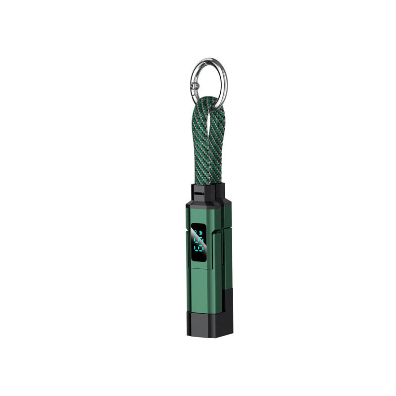 🚨 The Only Charging Cable You’ll Ever Need! 🔋4-in-1 Digital Display Keychain Charging Cable ⚡ Fast Charging, Portable & Multi-Device Compatible