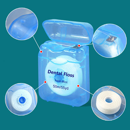 🔥 BUY 2 GET 1 FREE! 🦷 50m Mint Flavored Dental Floss 🌿 Fresh Breath & Effective Plaque Removal