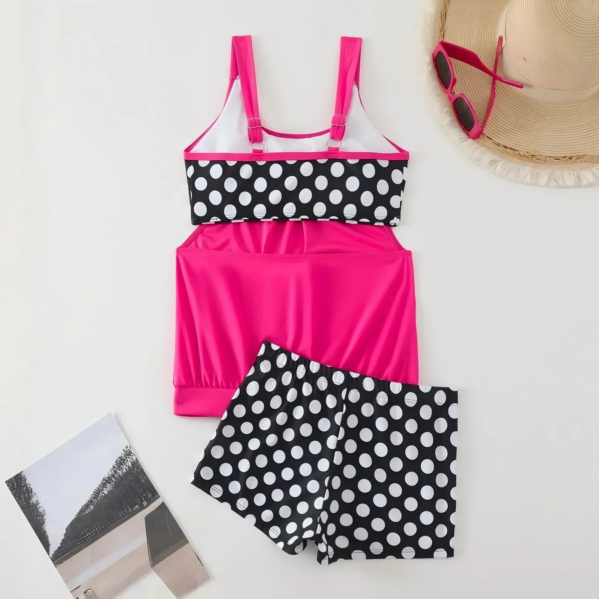 🏖️Summer Hot Sale- 50% OFF👙Women's Polka Dot Two Piece Swimsuit✨