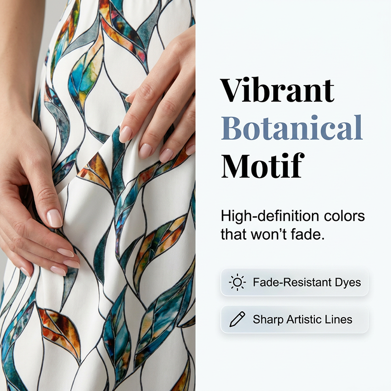 🔥 49% OFF NOW! 👗 Women's Side-Tie Top & Patterned Pants Set ✨ Effortless Style with a Unique Twist