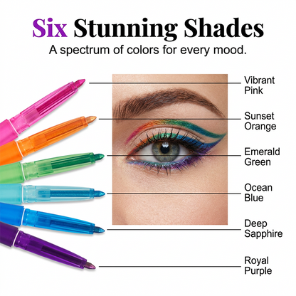🌈 Mix & Match Your Favorite Shades! ✨ Glitter Eyeshadow Pencil 💖 Waterproof, Smudge-Proof & Long-Lasting