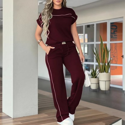 🎁2026 New Arrivals 50% OFF💥Women's Casual Short Sleeve Top & Wide Leg Pants Set